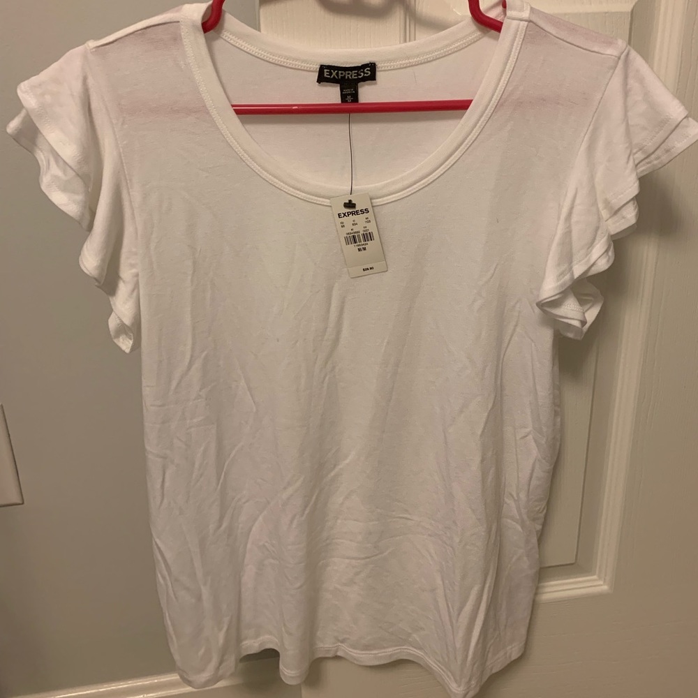 Brand new with tags!! Express ruffle sleeve top
